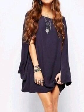 NWT Free People Black “Some Like it Hot” Mini Dress